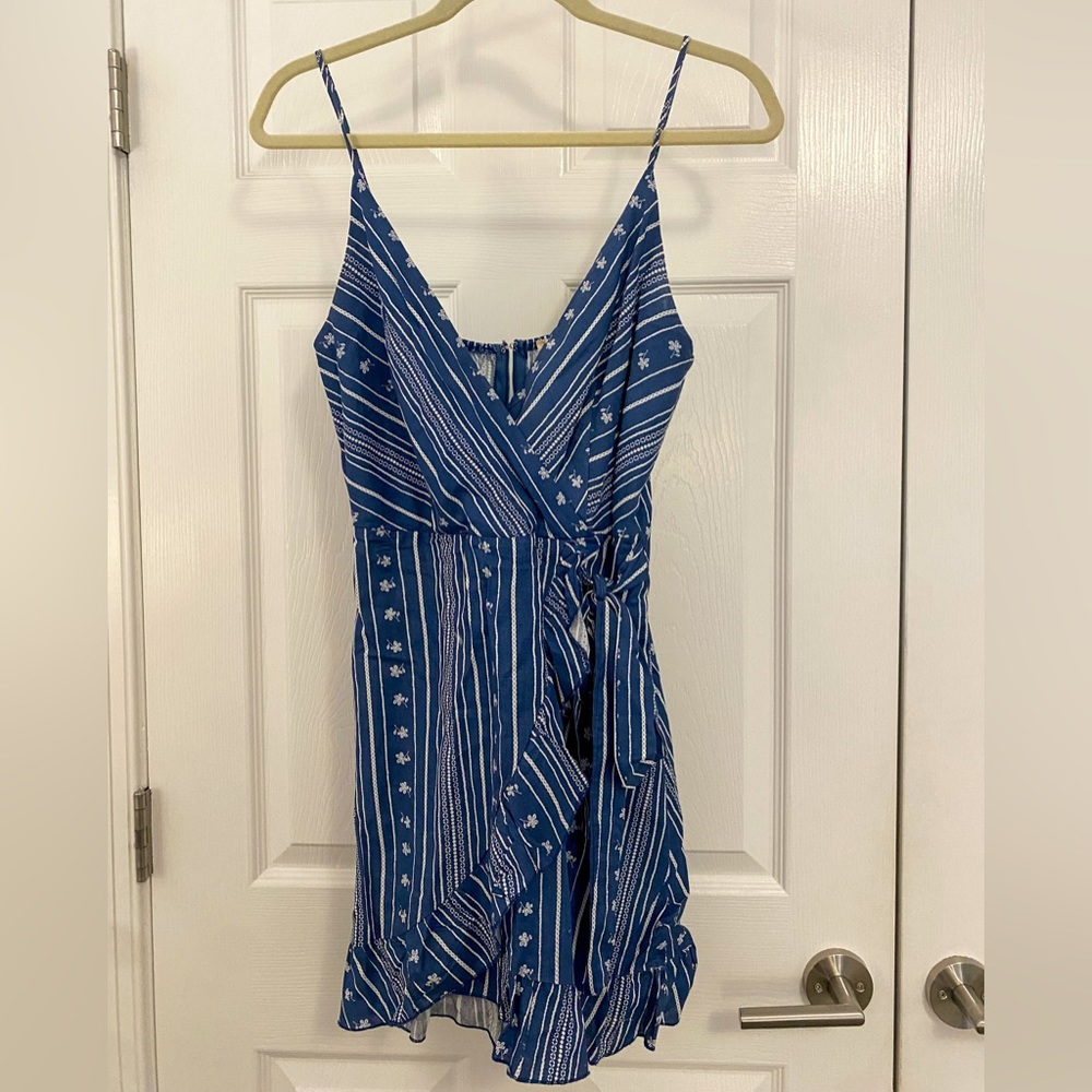 Altard State Blue Floral Wrap Dress